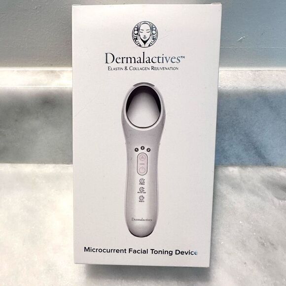 NWT Dermalactives Microcurrent Facial Toning Massager Device White - Picture 1 of 3
